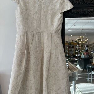 Jacadi Cream and Gold Kids Formal Dress